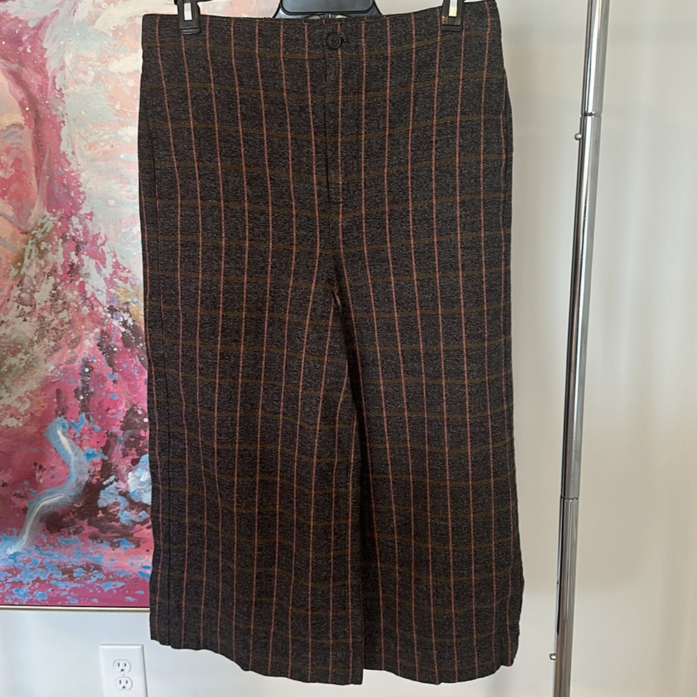 Madewell Huston Pull-on Crop pants in Enbrook Plaid